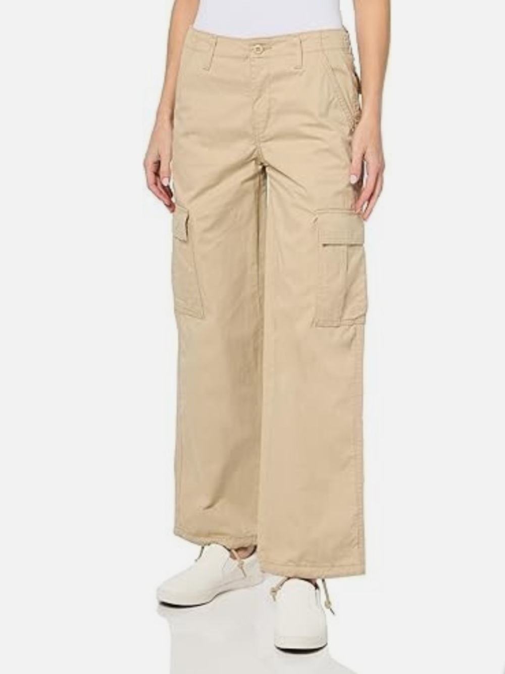Levi's Beige Wide-Leg Cargo Pants